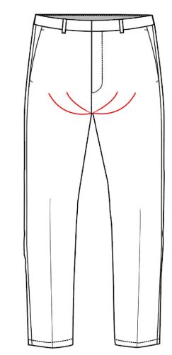 difetto w pantaloni eleganti